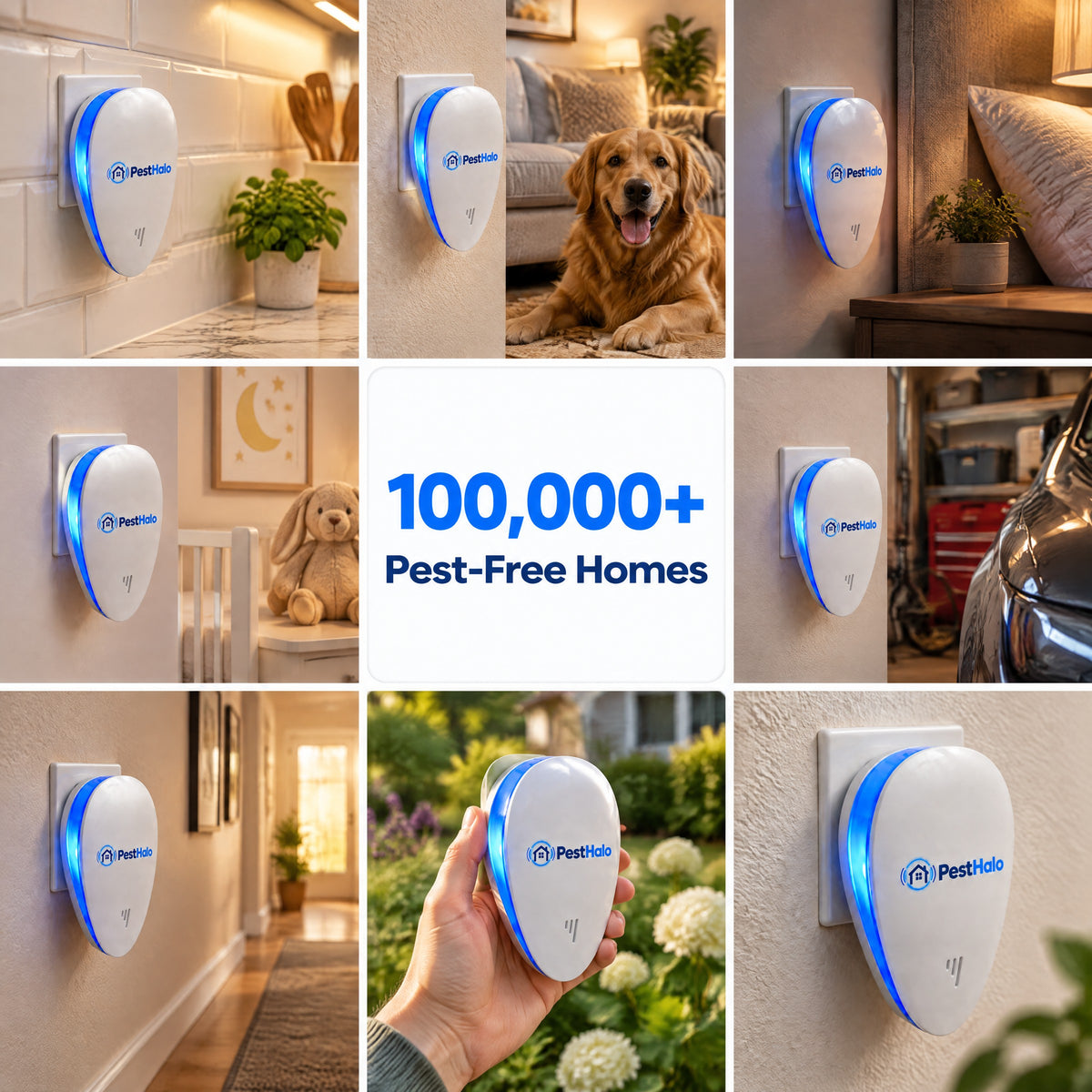 PestHalo™ Ultrasonic + Electromagnetic Pest Repeller